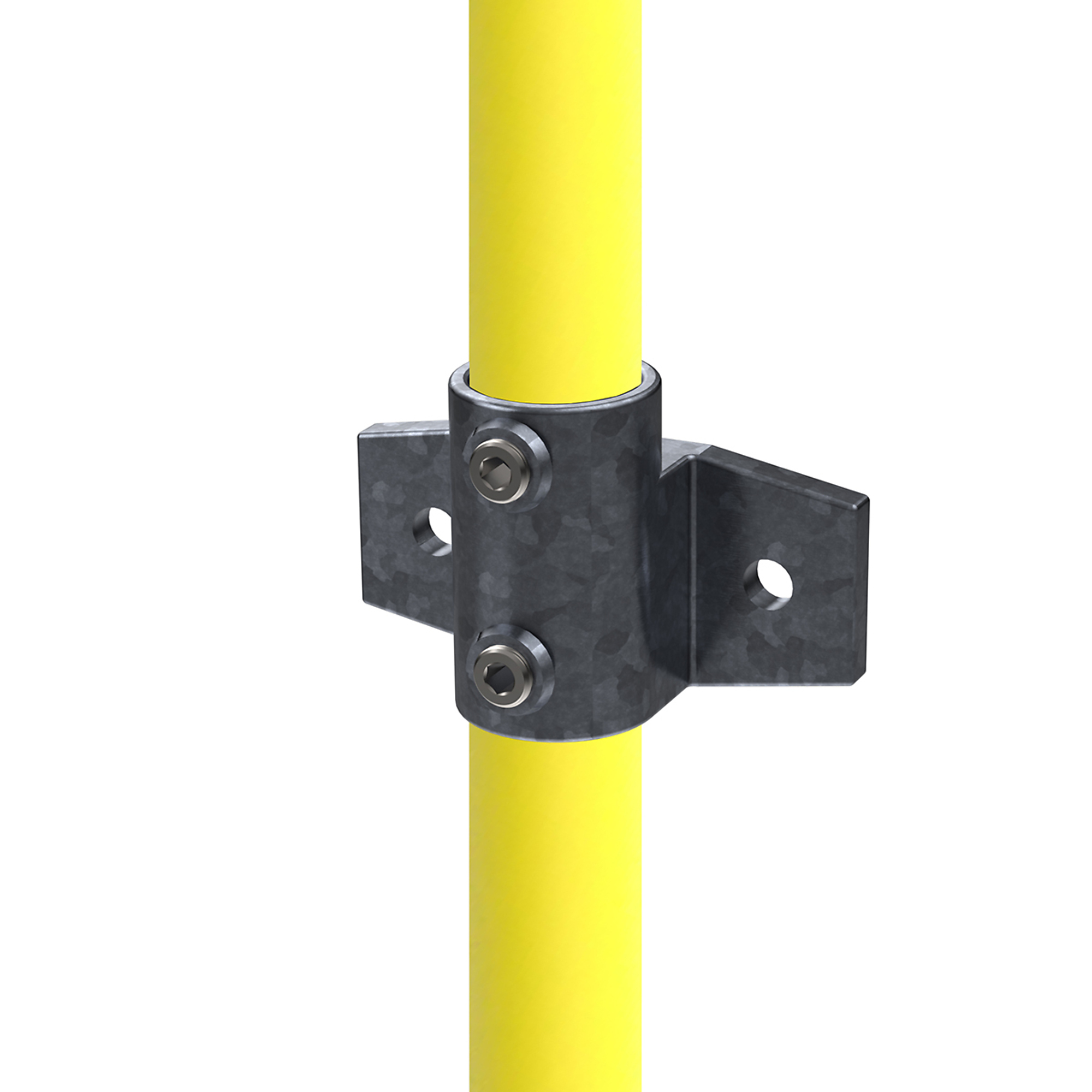 Safety Rail Co. Modular Galvanized Pipe Fitting System - Wall Flange - 2 Hole - 1-1/2in